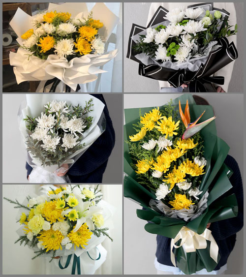 贵州毕节市金沙县后山镇红花村白事花束代送